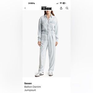 NWT…Steven Madden Light Blue Denim Jumpsuit Sz M